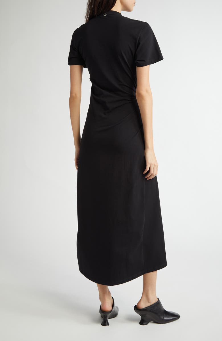 Rabanne Ring Pierced Jersey Dress, Alternate, color, Black