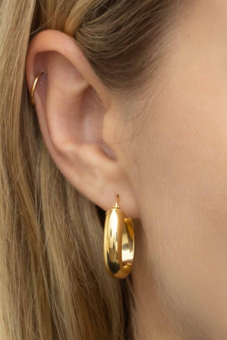 14K Yellow Gold High Society Oval Hoops, Alternate, color, Yellow Gold