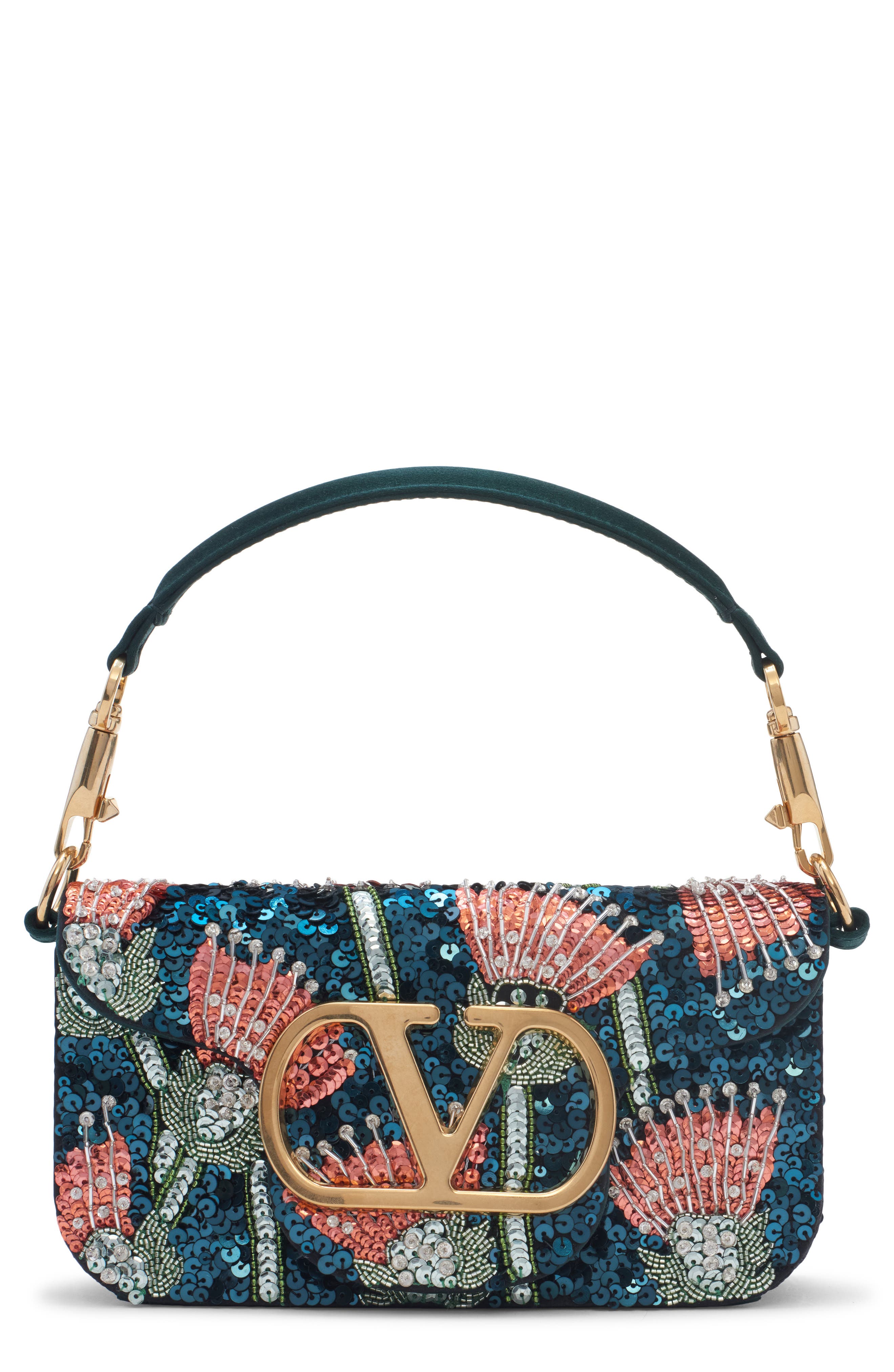 Small Loc"ò Sequined Shoulder Bag, Main, color, BLUE MULTI