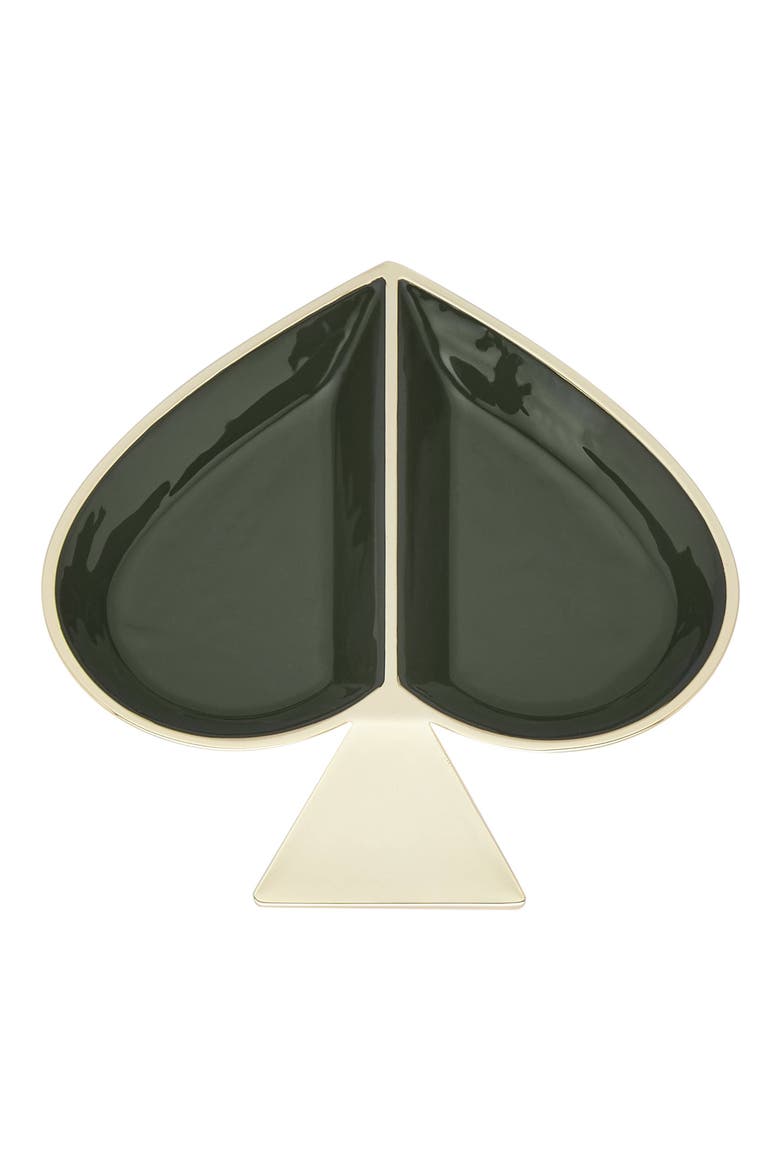 spade jewelry dish, Main, color, GREEN W/ GOLD