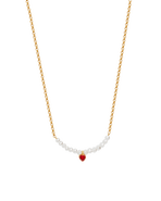 Fable England Love Heart Pearl Necklace