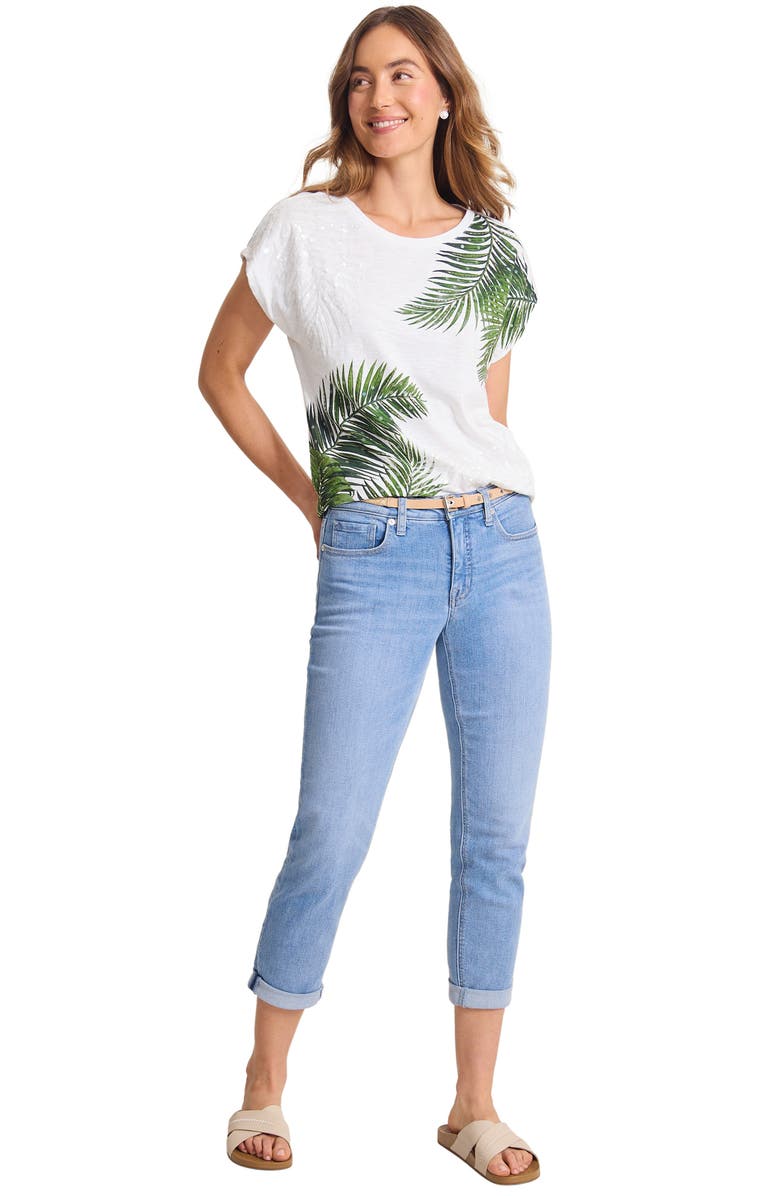 Tommy Bahama Leaf of Luxury Sequin Embellished Organic Cotton Graphic T-Shirt, Alternate, color, 