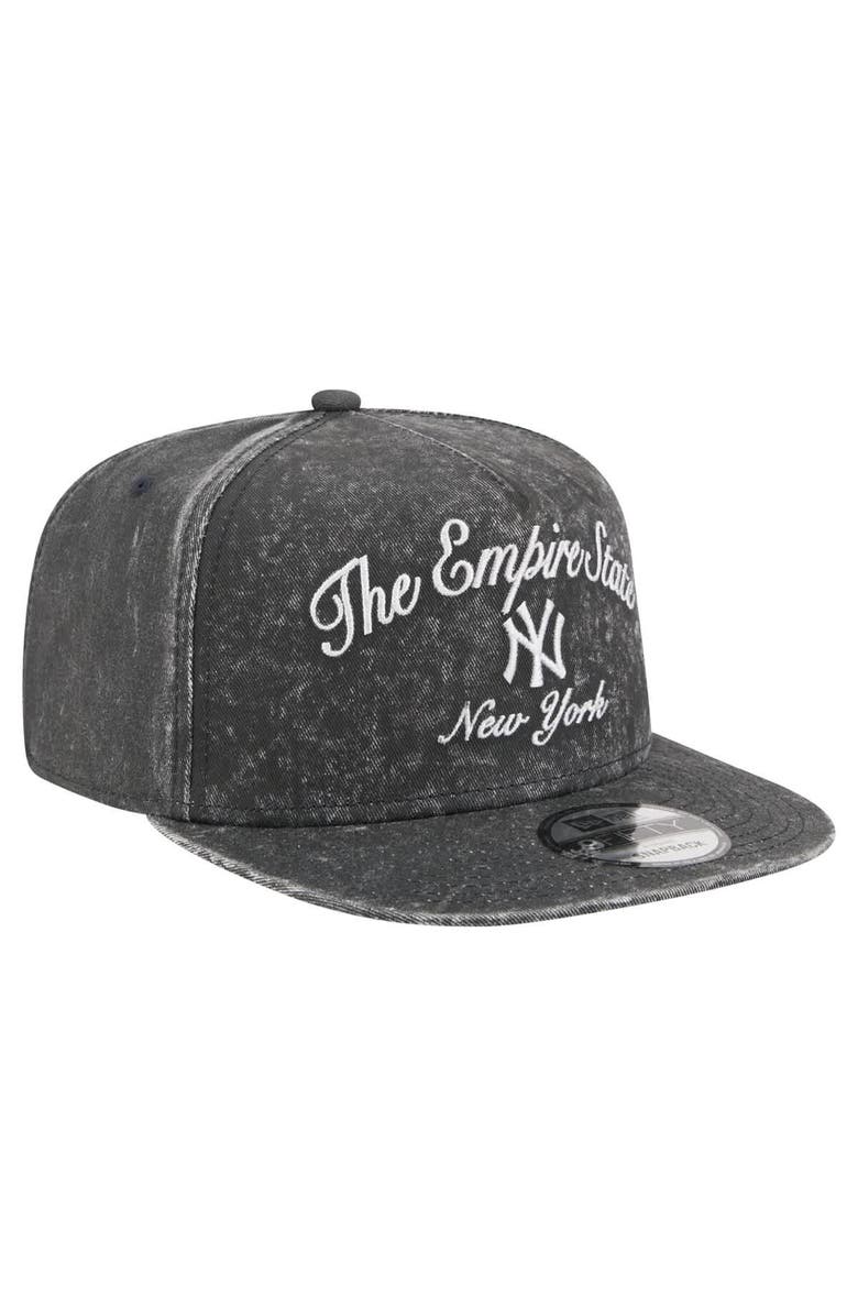 New Era Men's New Era Black New York Yankees City Slogan A-Frame 9FIFTY Snapback Hat, Alternate, color, Black