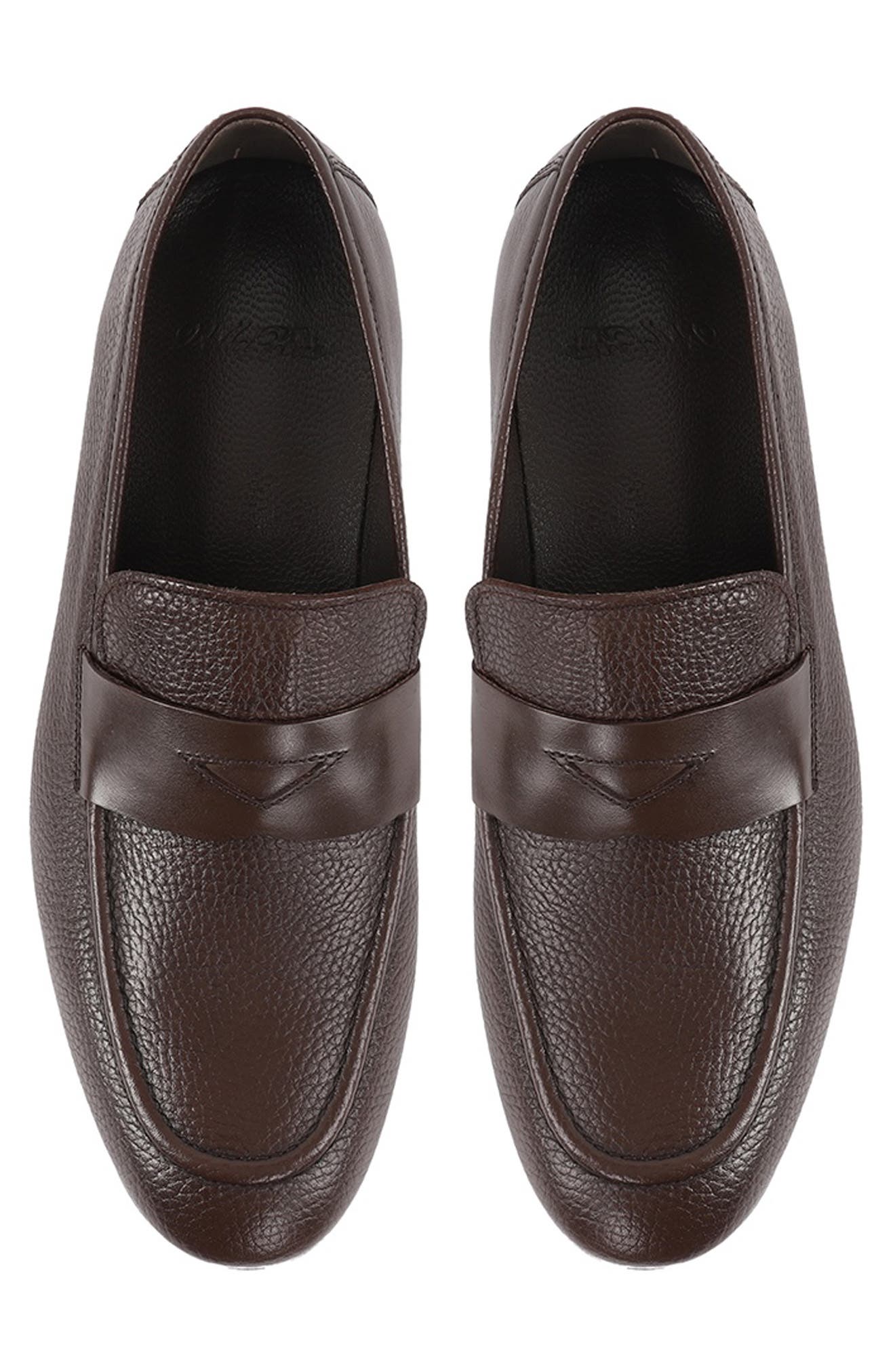 VELLAPAIS Amaretto Penny Loafer, Alternate, color, Dark Brown