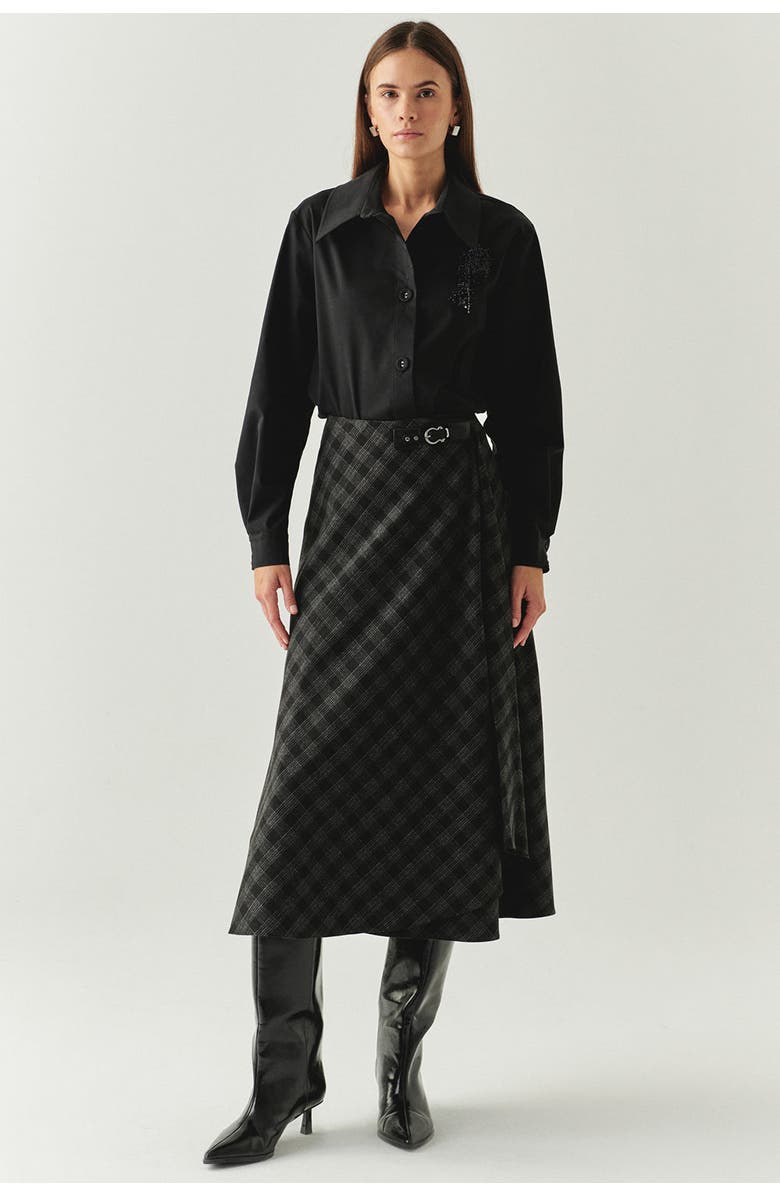 Exquise Scarlette A Line Skirt, Alternate, color, Anthracite