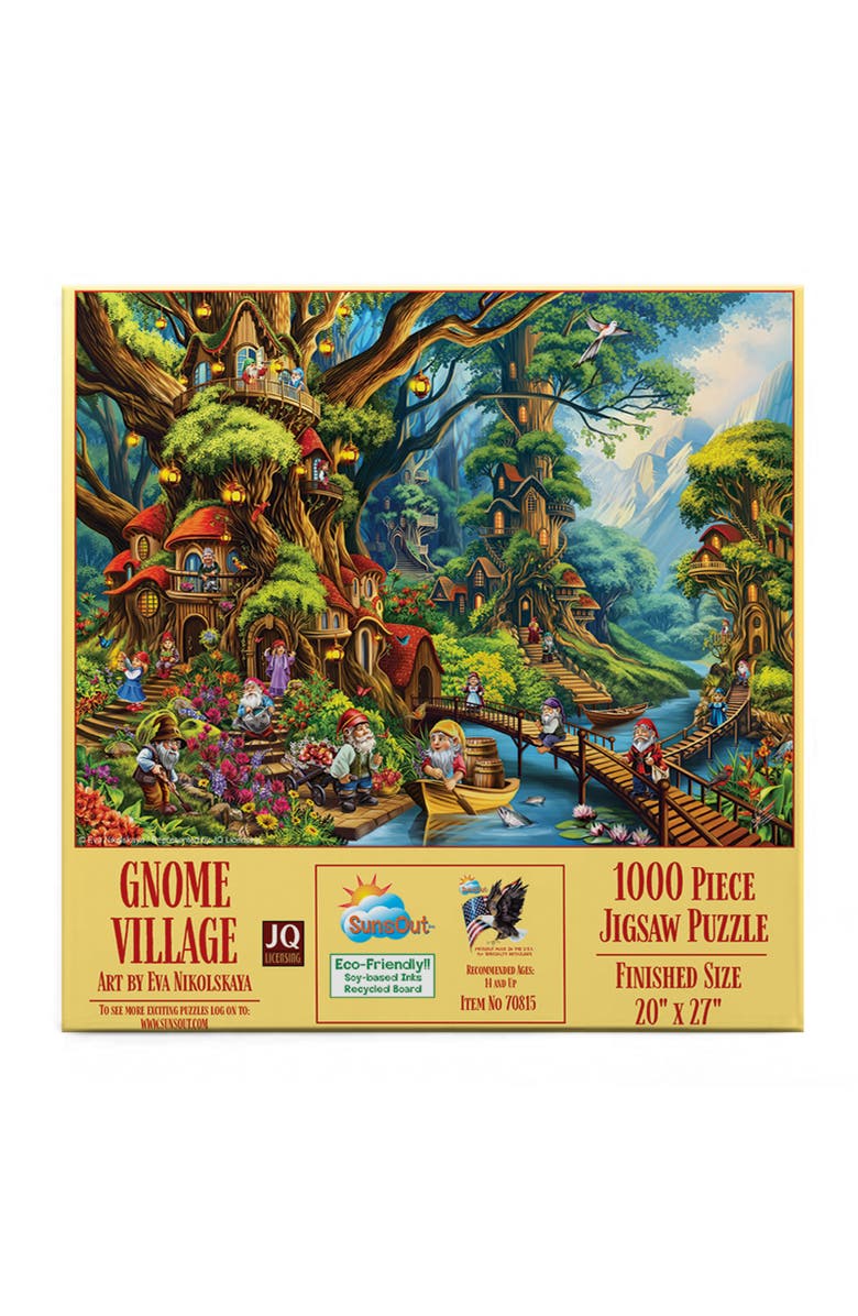Sunsout Gnome Village 1000 piece Jigsaw Puzzle for Adults, Alternate, color, Multicolor