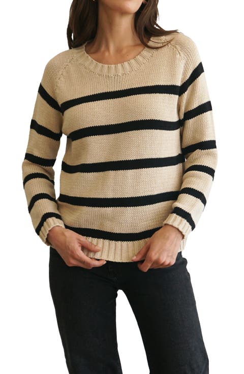Sloane Stripe Cotton Crewneck Sweater