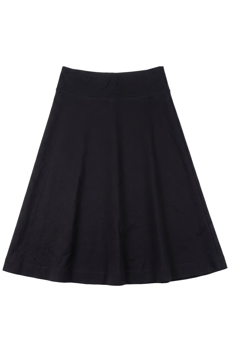 Impact Ponte De Roma Smooth Waistband A-Line Skirt, Main, color, Black