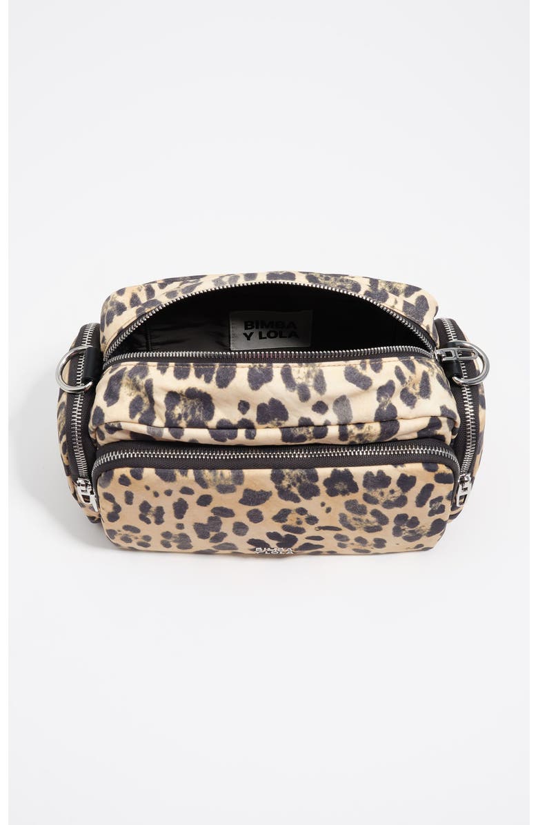Bimba y Lola Nylon Crossbody Bag, Alternate, color, Leopard Natural