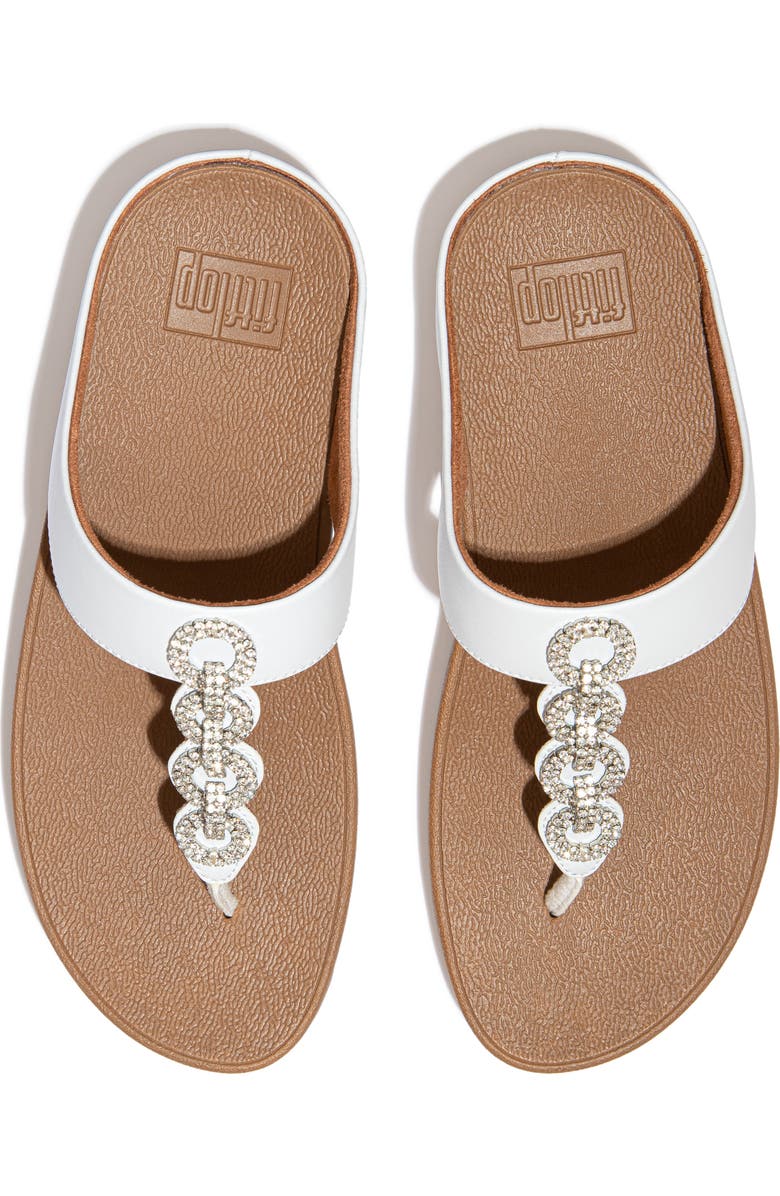 FitFlop Fino Crystal Embellished Thong Platform Sandal, Alternate, color, Urban White
