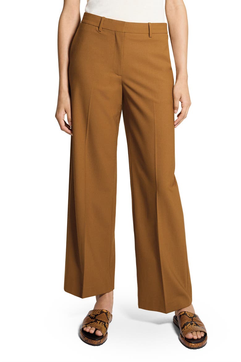 Stretch Wool Pants, Main, color, DARK COGNAC