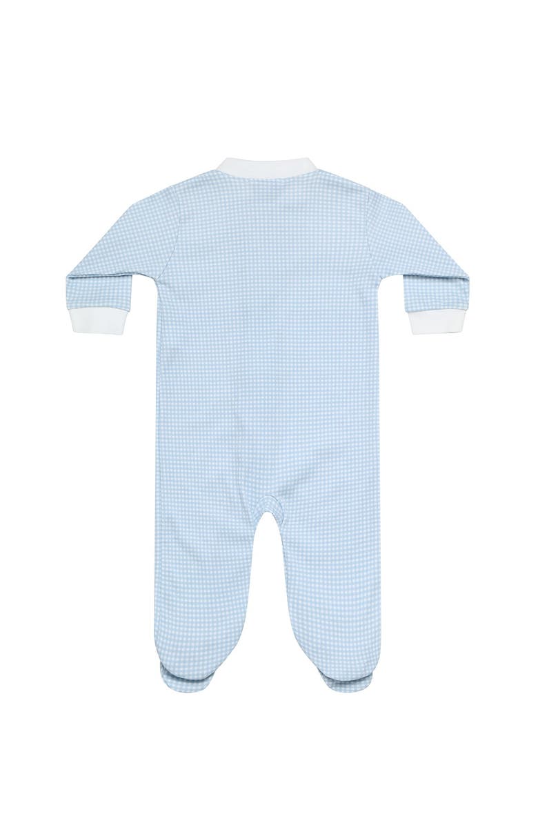 Nellapima Blue Gingham Zipper Footie - Baby, Alternate, color, Blue