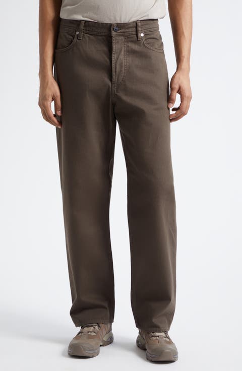 Cotton Five-Pocket Straight Leg Pants