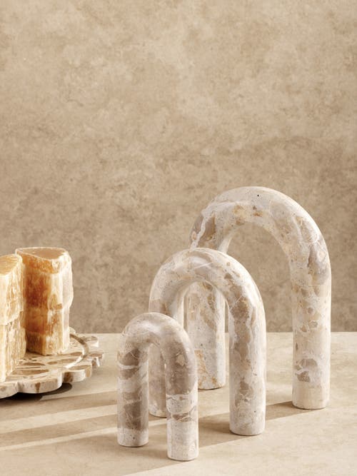 Gauri Kohli Jubilant Decorative Objects, Set Of 3 In Brown