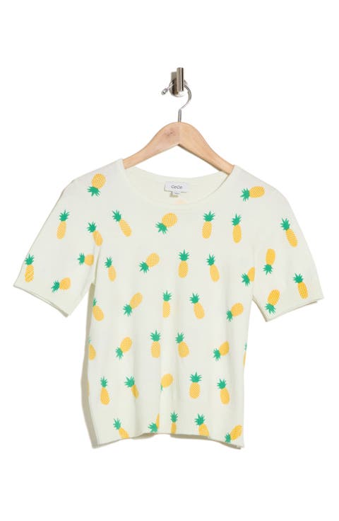 Pineapple Short Sleeve Sweater