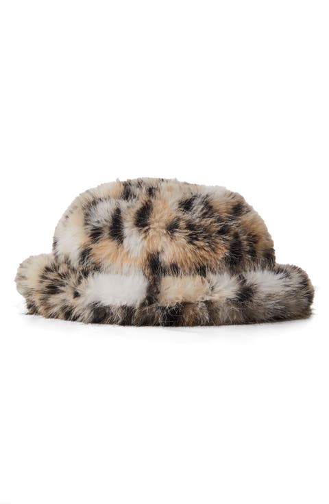 Ice Queen Faux Fur Bucket Hat