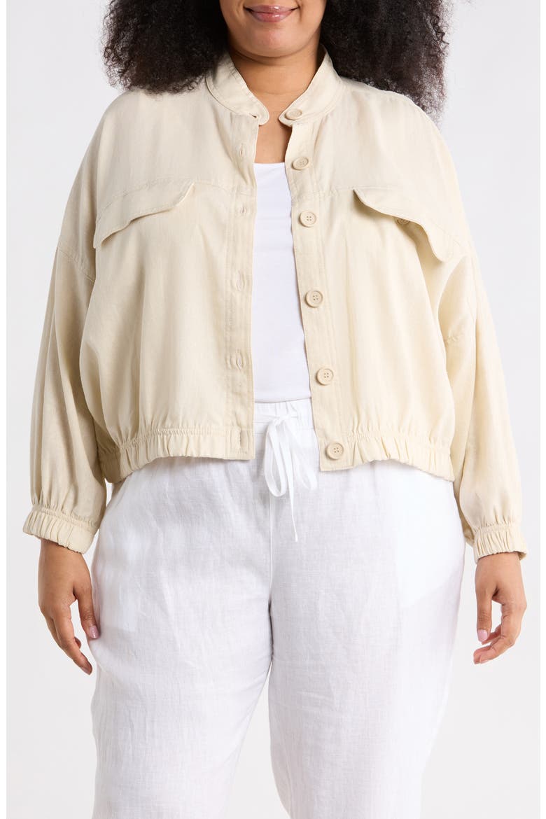 Linen Blend Jacket, Main, color, NATURAL