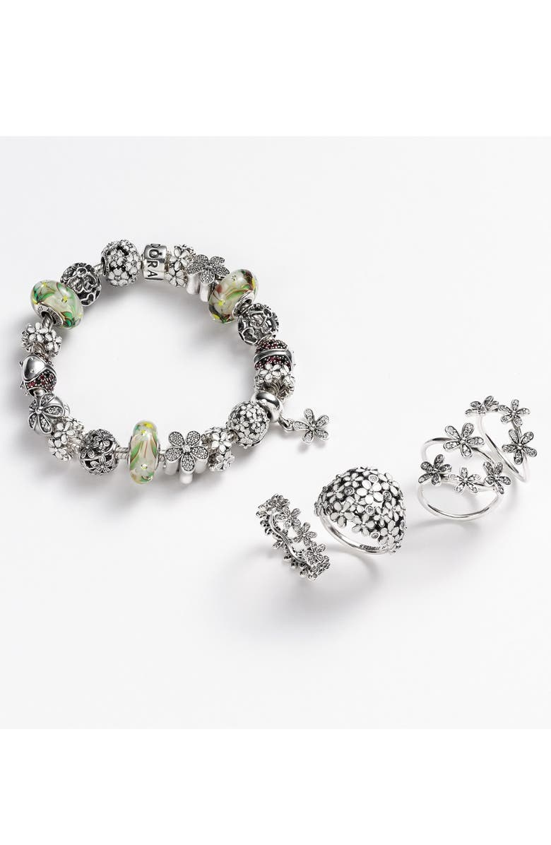 PANDORA 'Darling Daisies' Spacer Charm, Main, color,