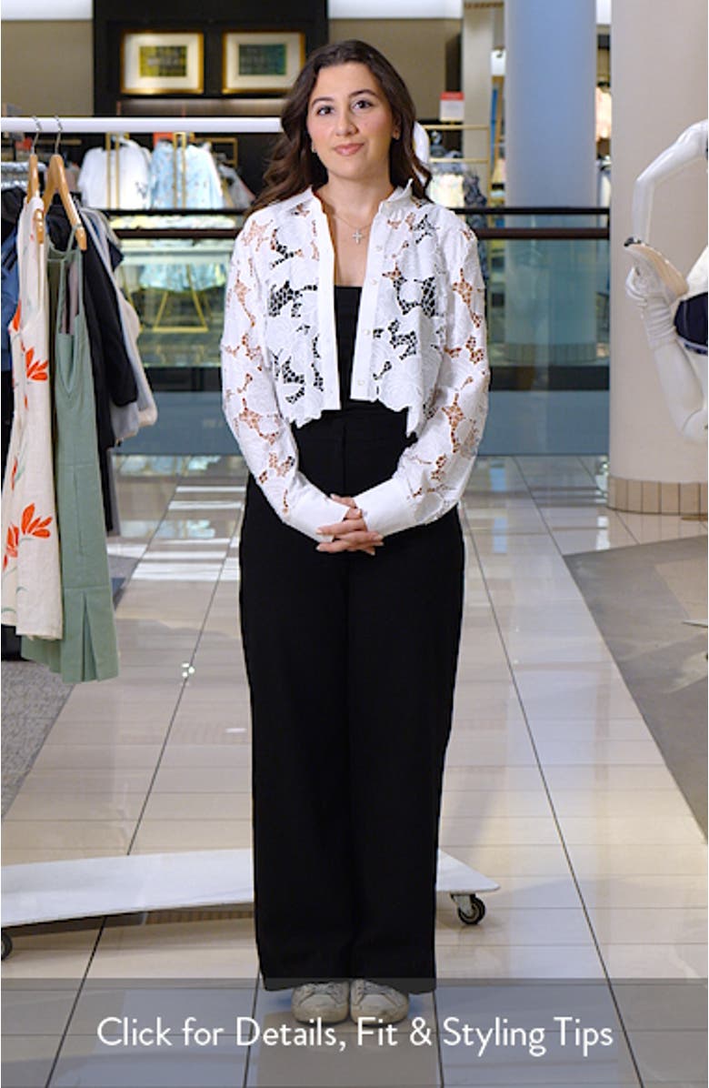 Seychelle Cutwork Crop Button-Up Shirt, sales video thumbnail