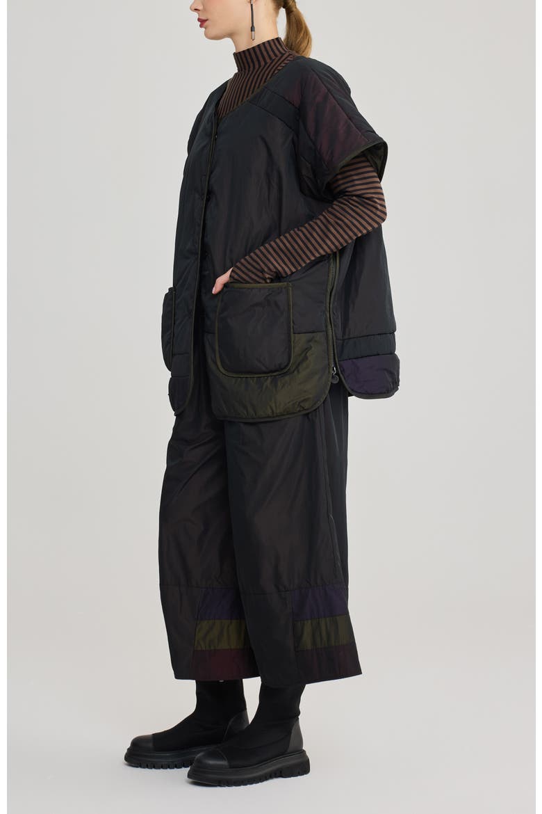 Ardena Quilted Puffer Vest, Alternate, color, Brown