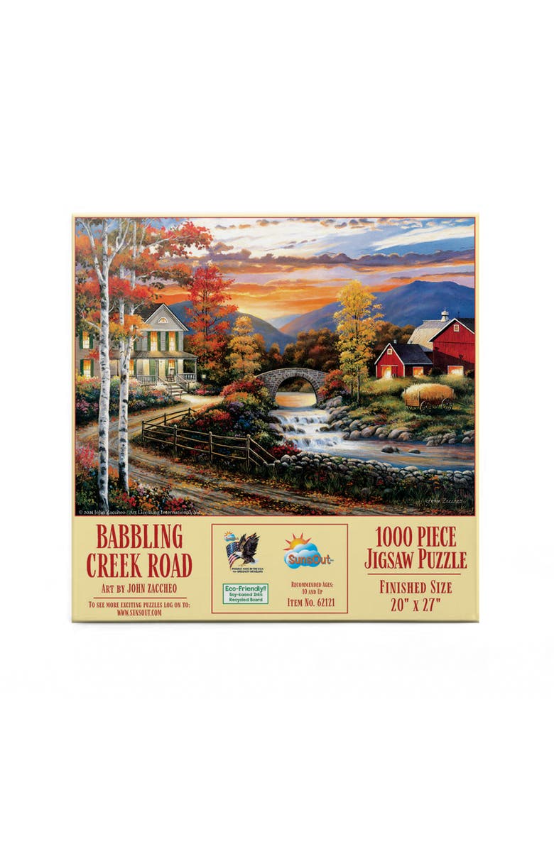 Sunsout Babbling Creek Road 1000 piece Jigsaw Puzzle for Adults, Alternate, color, Multicolor
