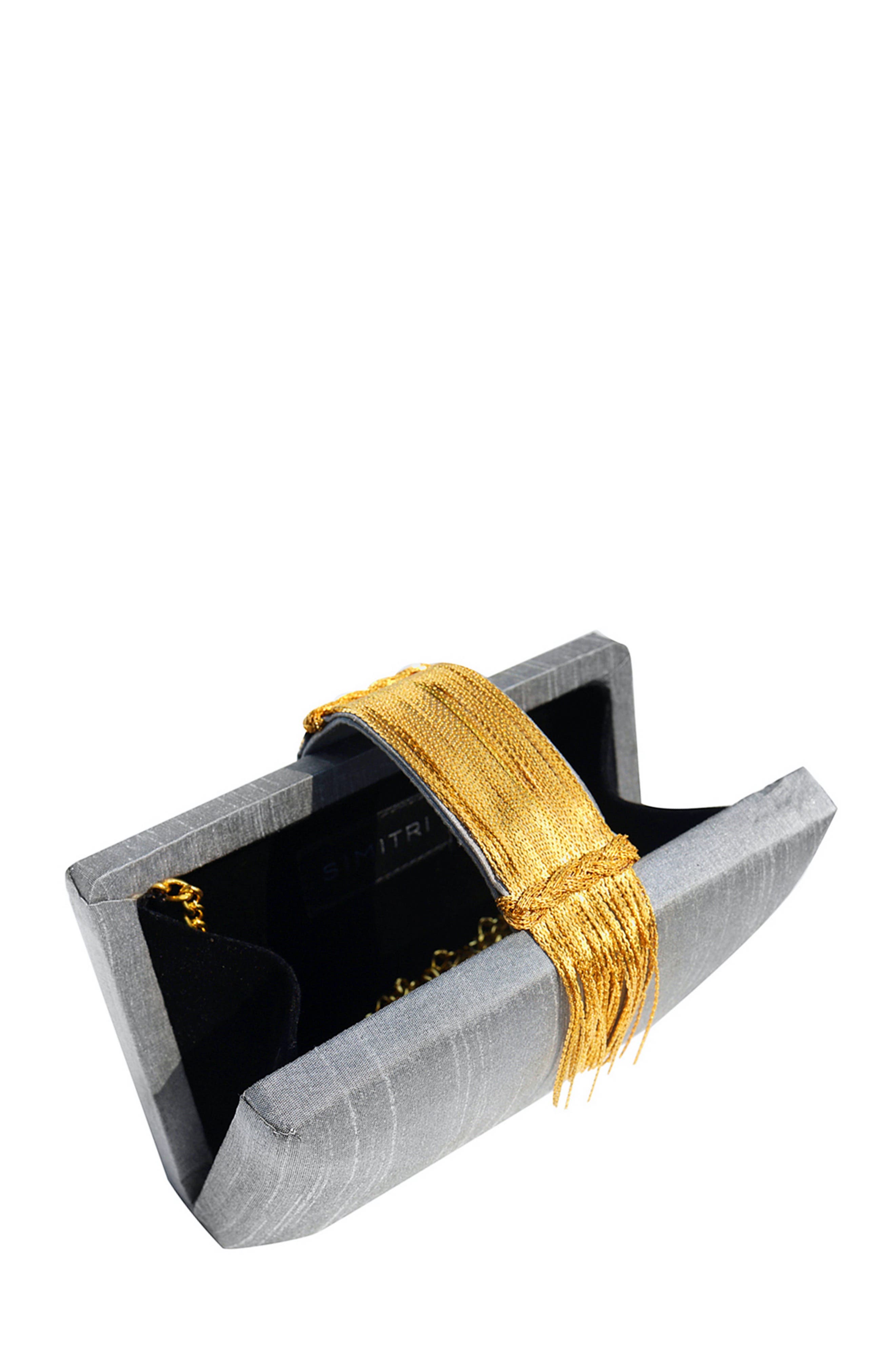 Simitri Fringe Clutch, Alternate, color, Smokeshow