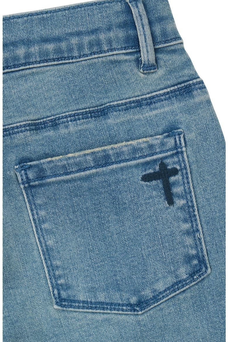 Kids' Benson Skinny Jeans, Alternate, color, COASTAL DRIFT CROSS PATCH