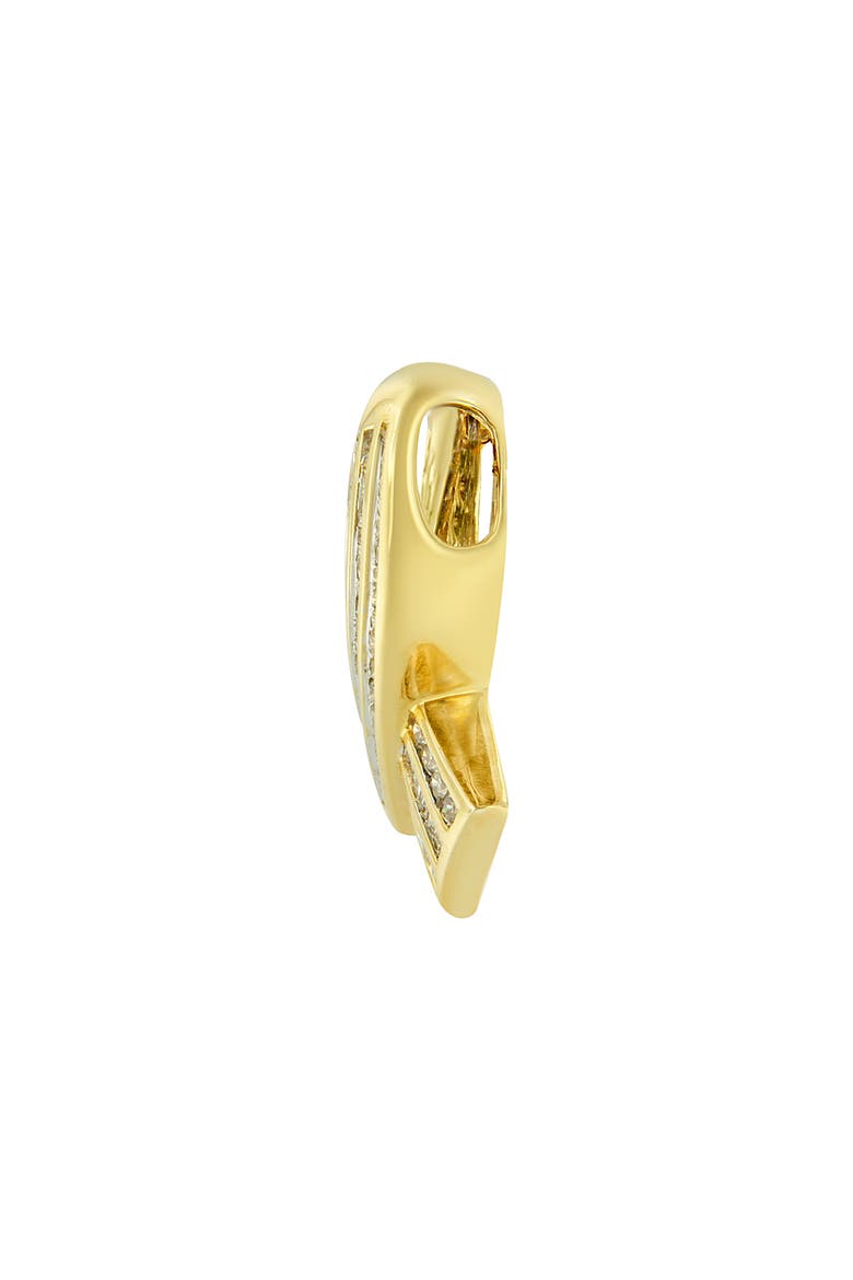 14K Yellow Gold 2 5/8 Cttw Diamond Awareness Ribbon Pendant Necklace - NO CHAIN, Alternate, color, Yellow