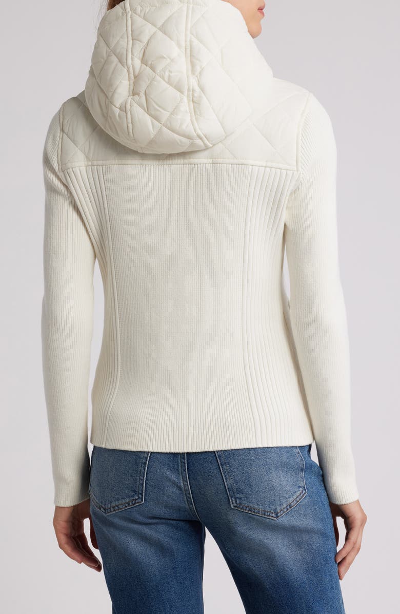 Liverpool Los Angeles Quilted Front Hooded Jacket, Alternate, color, Porcelain