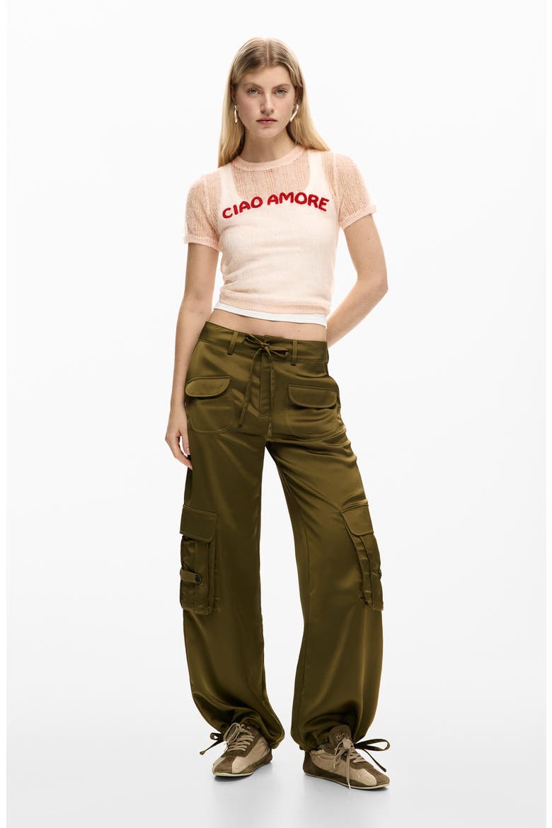 Ciao Amore Open Stitch T-Shirt, Alternate, color, MEDIUM BEIGE
