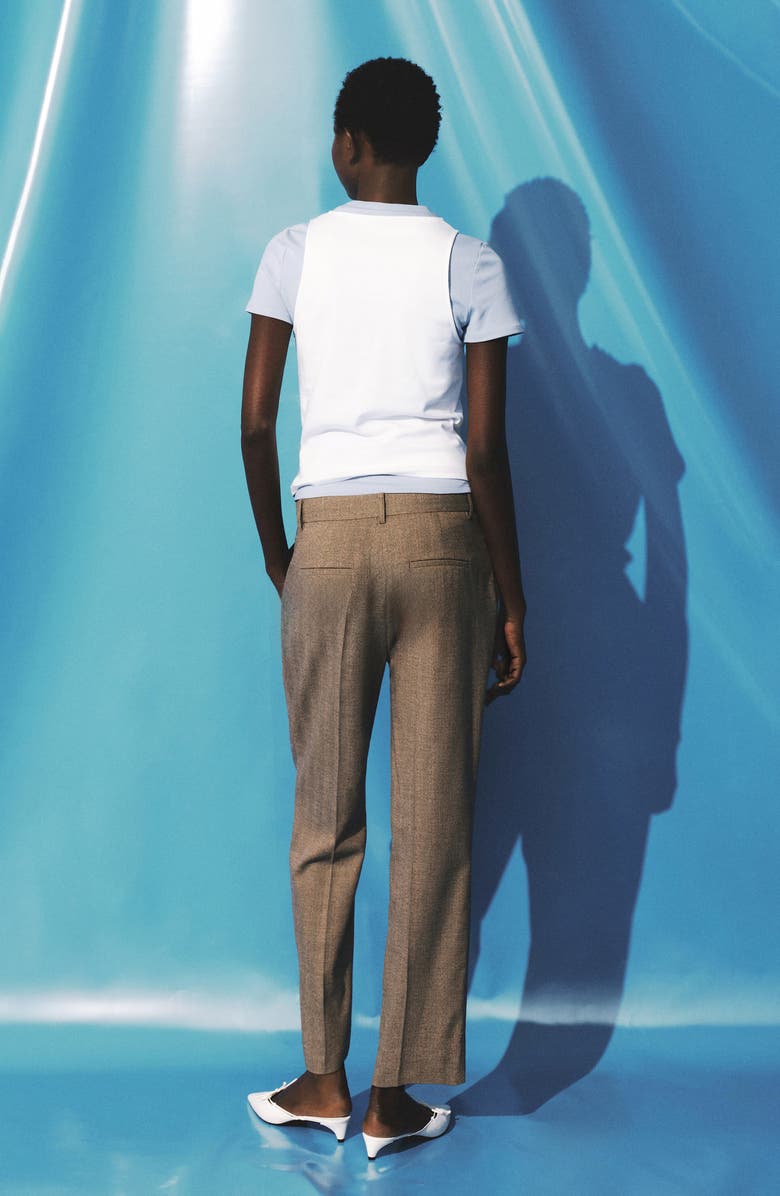 MANGO Double Layer Cotton T-Shirt, Alternate, color, Sky Blue