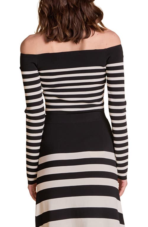 Endless Rose Stripe Off The Shoulder Sweater