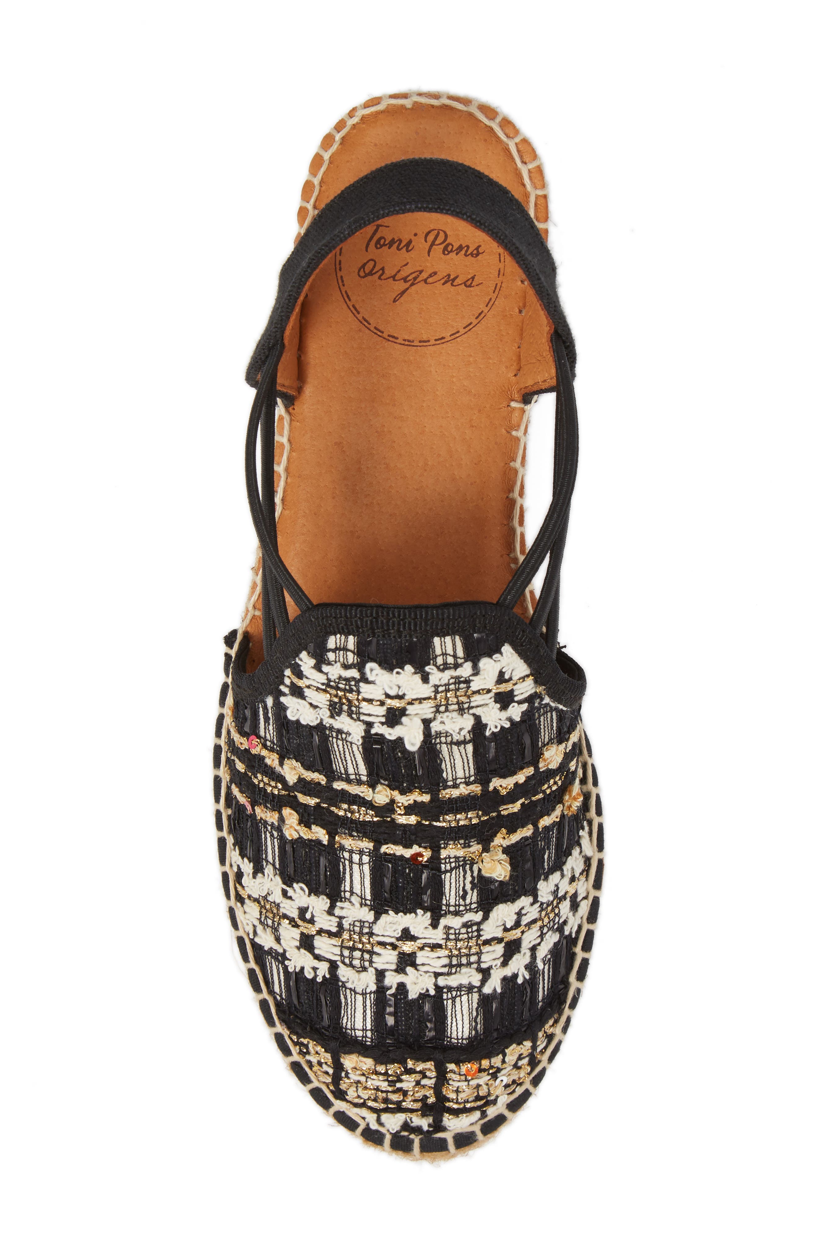 Toni Pons 'Noa' Espadrille Sandal, Alternate, color, Black Embellished