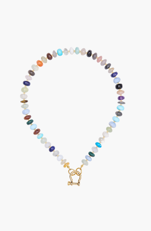 Lyla Mixed Gemstone Gold Plated Necklace