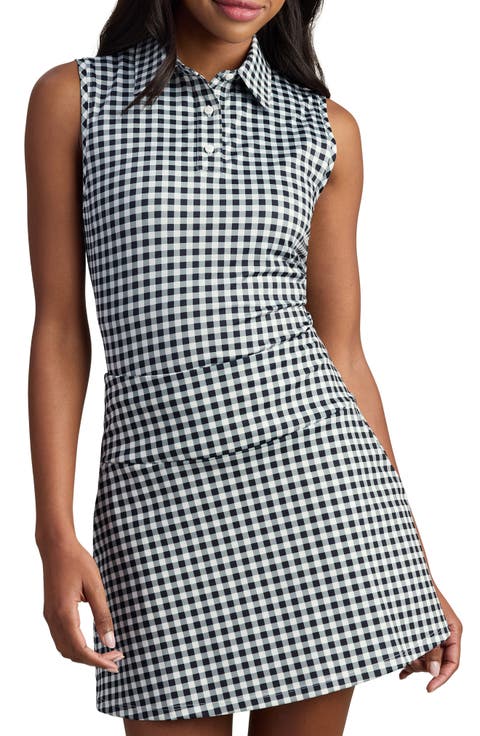 Court Gingham Sleeveless Polo