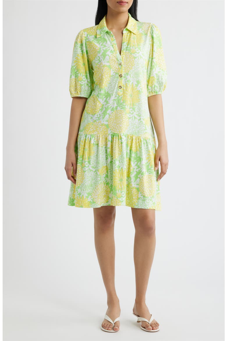 Bingley Floral Print Dress, Main, color, CROCODILE GREEN MUMBO JUMBO