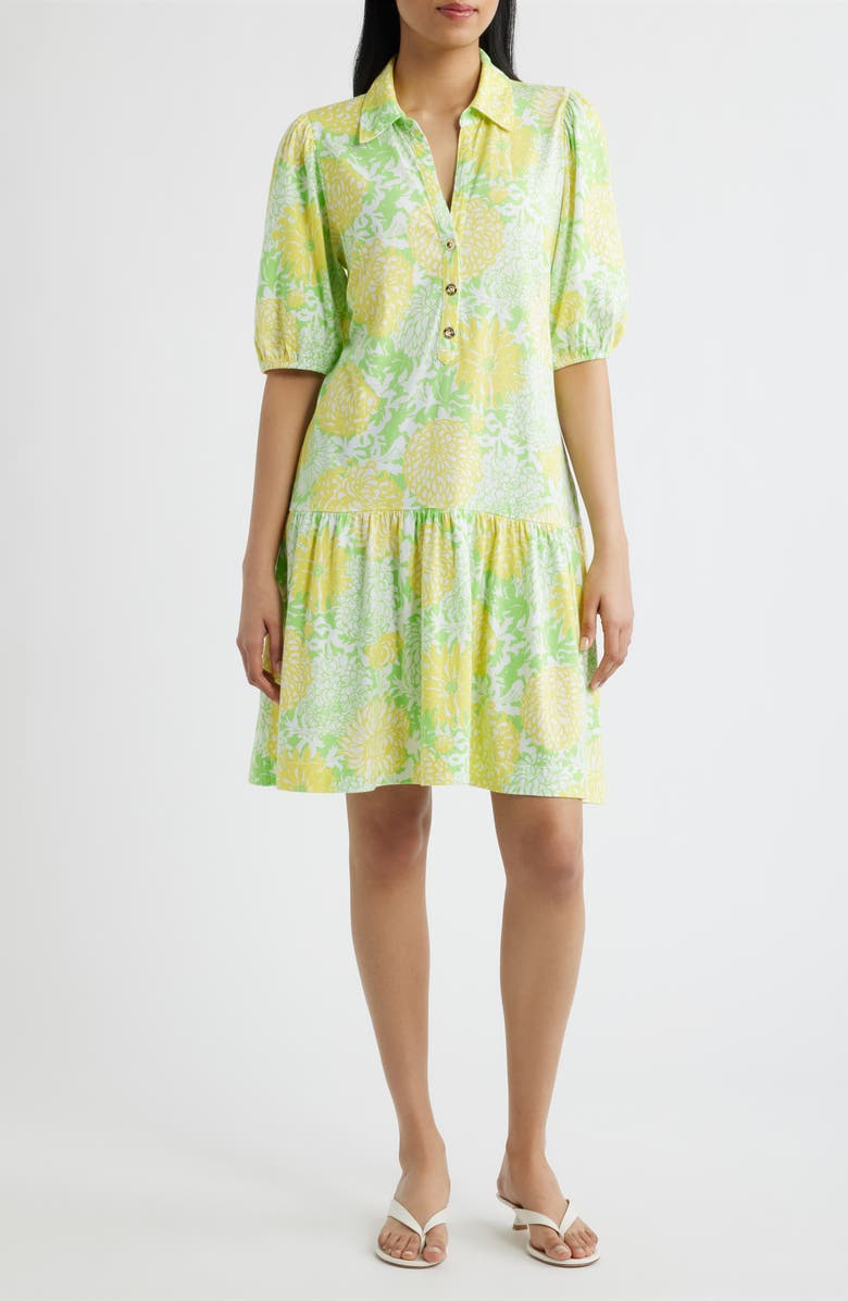 Lilly Pulitzer<sup>®</sup> Bingley Floral Print Dress, Main, color, Crocodile Green Mumbo Jumbo