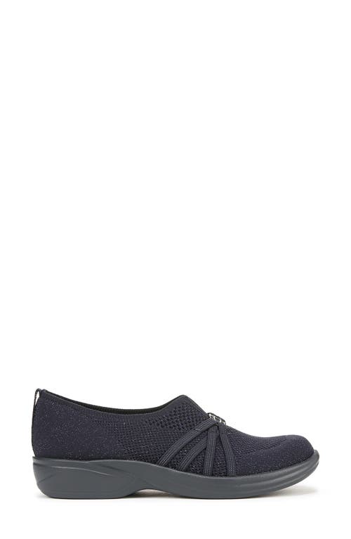 Bzees Women's Niche Knit Washable Slip On Flats In Navy Knit