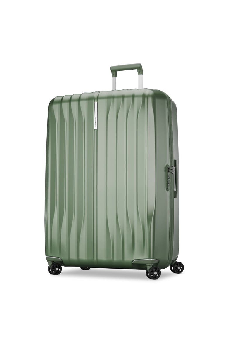 Uplift Hardside 32" X-large Checked Spinner Luggage, Main, color, Jade Green