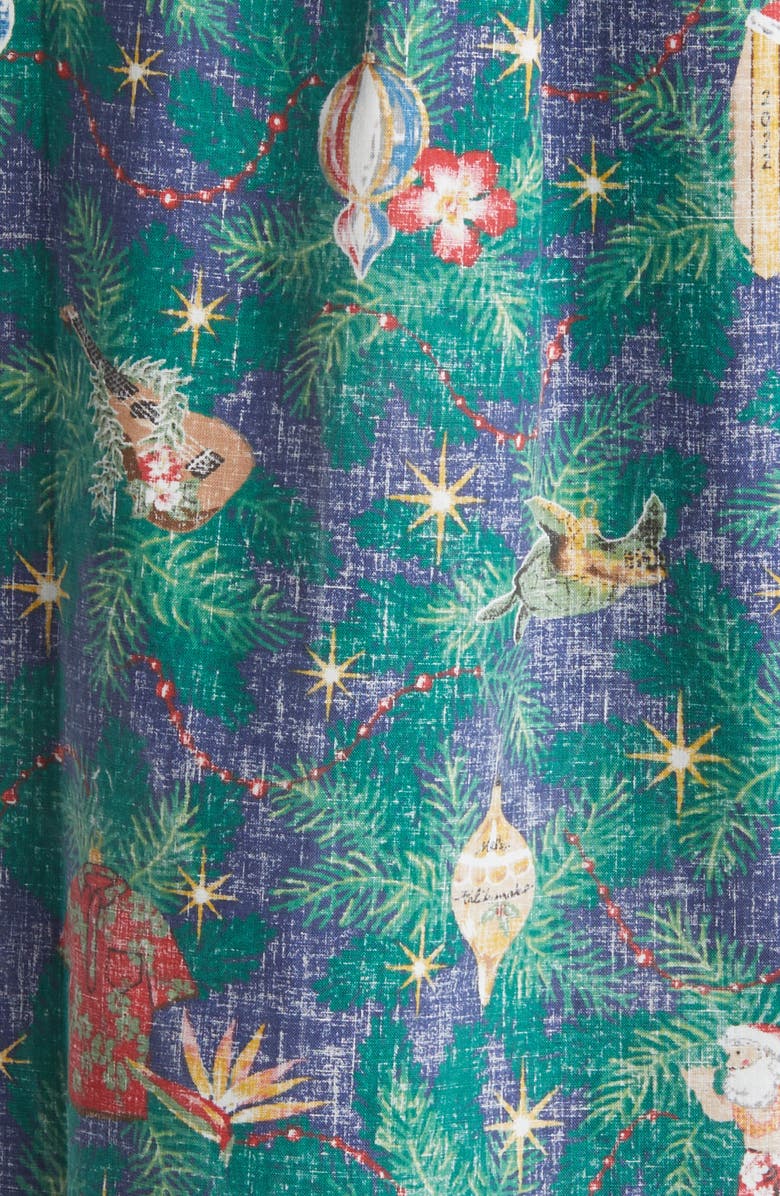 Reyn Spooner Hawaii Christmas Classic Fit Short Sleeve Button-Down Polo Shirt, Alternate, color, 