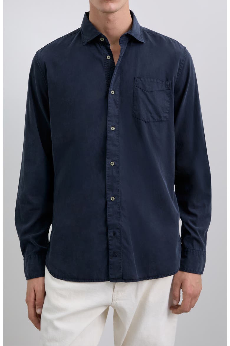 Tencel K Shirt, Main, color, Navy