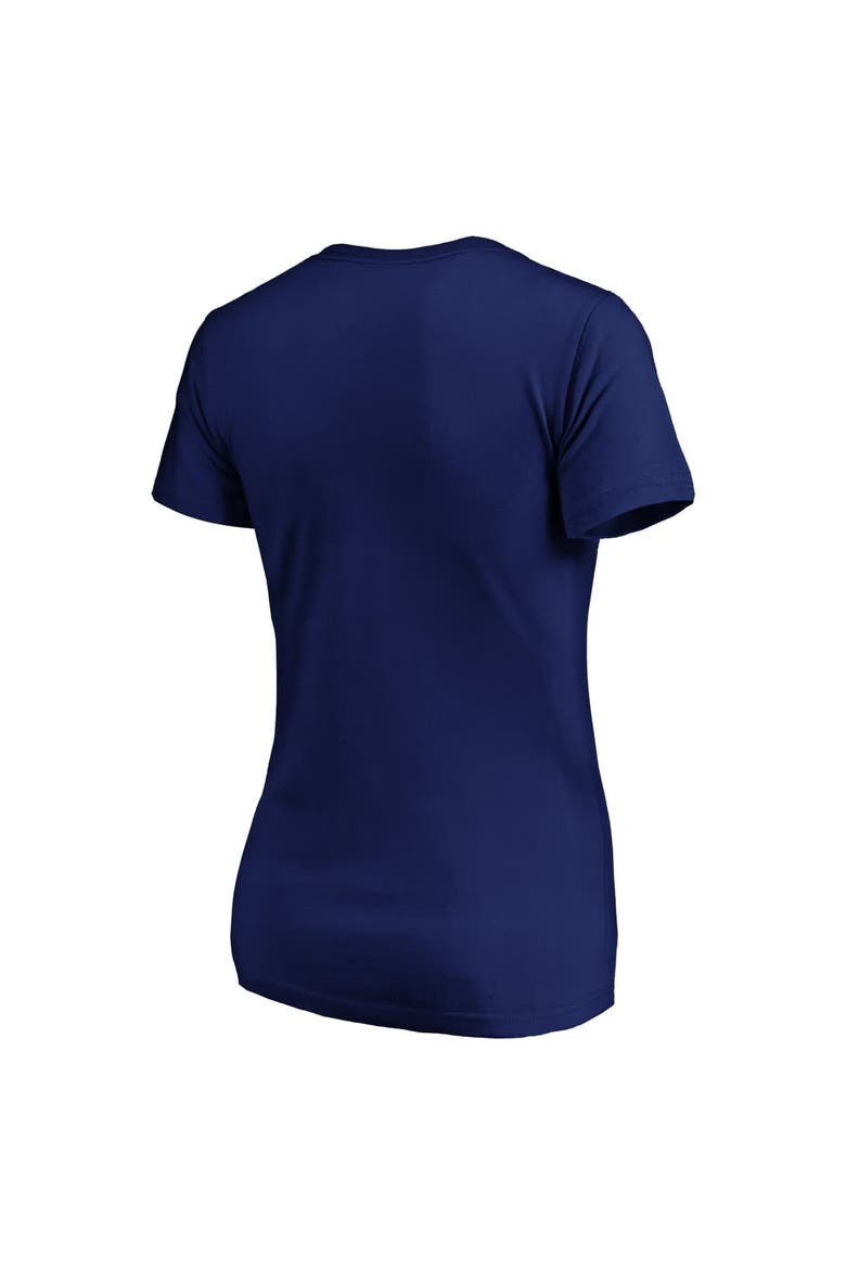 Women's Fanatics  Navy Toronto Maple Leafs Total Shine V-Neck T-Shirt, Alternate, color, Navy