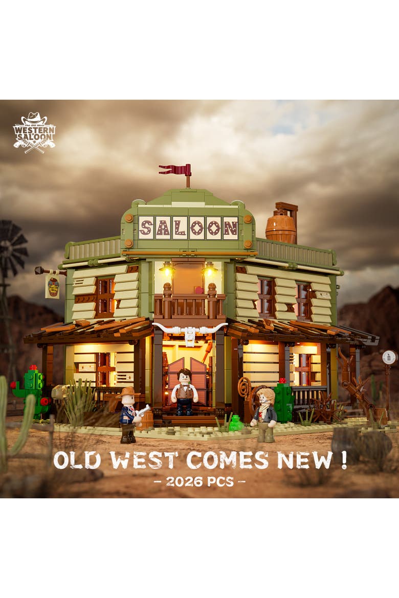 Western Saloon Lighting Building Set Model OW2026W, Alternate, color, Multicolor