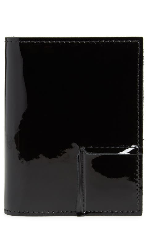Reversed Corner Patent Leather Card Case