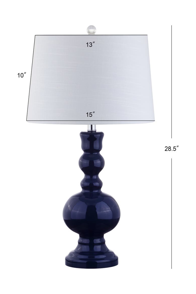 Genie 28.5" Glass LED Table Lamp, Alternate, color, Navy