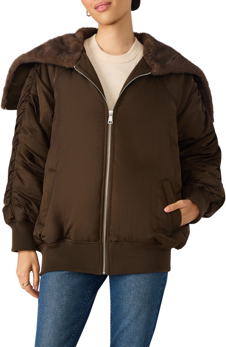 Steve Madden Dionne Jacket, Main, color, Dark Espresso