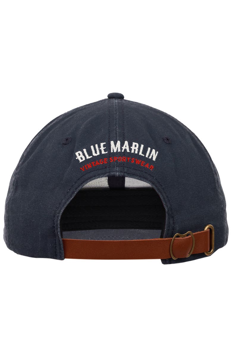 Blue Marlin LA Felt Appliqué Pigment Washed Canvas Dad Cap, Alternate, color,