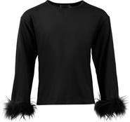 Lola + The Boys Pretty Feather Long Sleeve