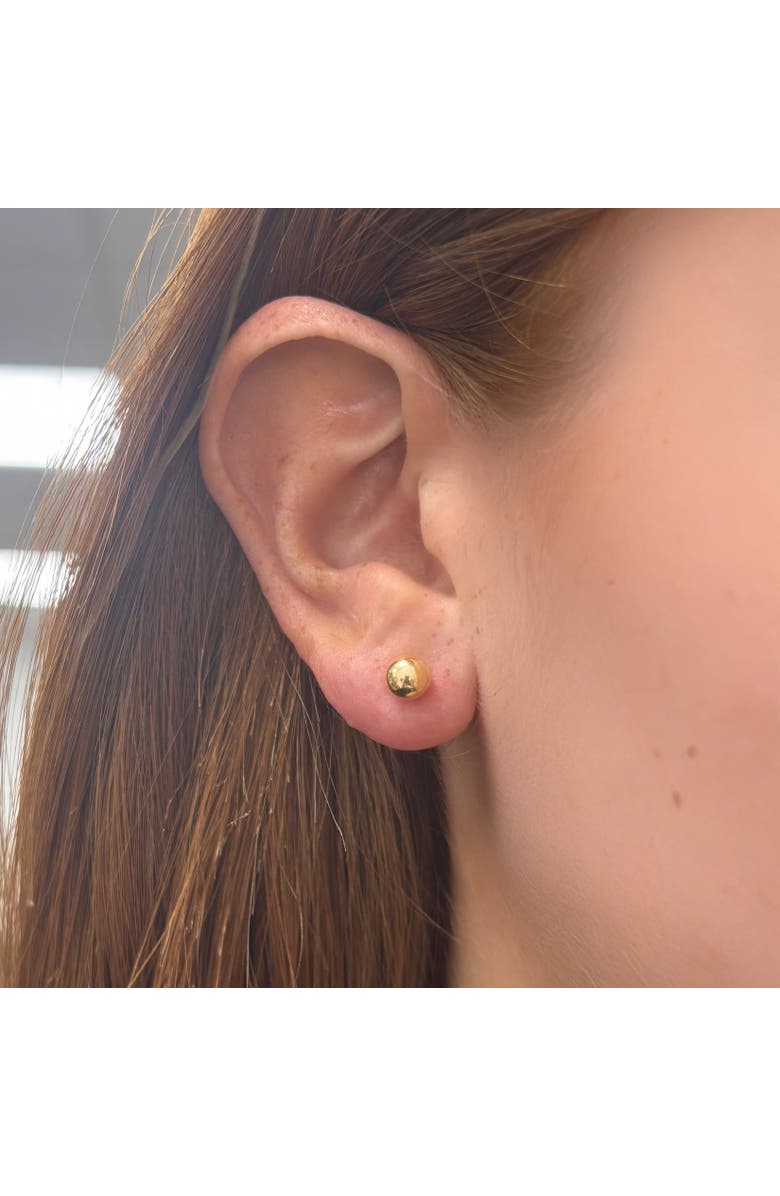 The Lovery Fine Jewelry Baby Ball Screw Back Stud Earrings, Alternate, color, Yellow Gold
