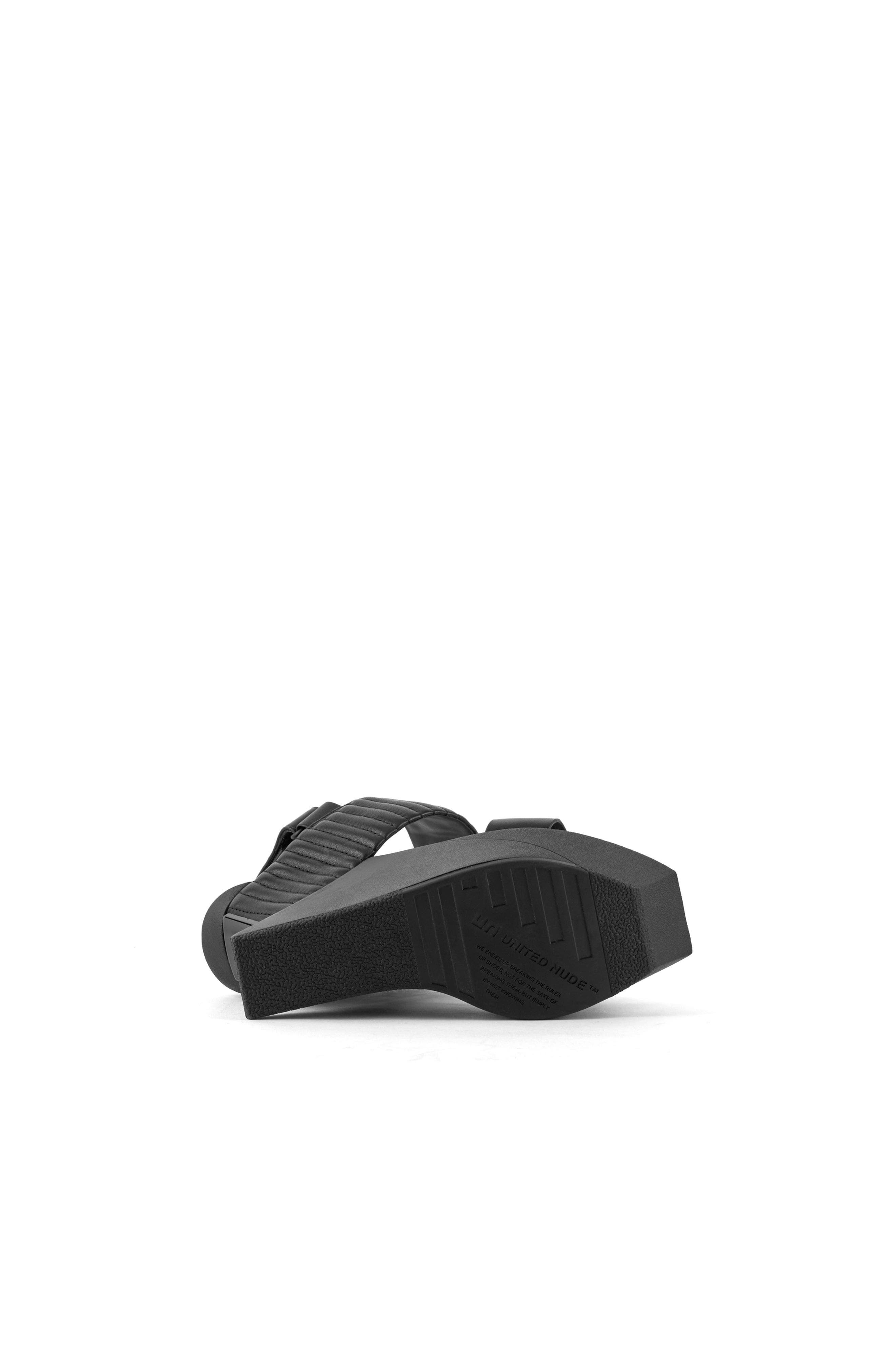 United Nude Delta Wedge Puffier Sandals, Alternate, color, Black